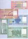 Lebanon Not Valid For Circulation (SPECIMEN) Lot 5 PCS 1000LL,5000LL,20,000LL,50.000,100,000LL UNC (Shipping EMS 35.55$ - Libanon