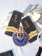 BEAU LOT  EPAULETTES + PLAQUE MOTOCYCLISTE GENDARMERIE MARITIME - Police & Gendarmerie