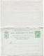 CONGO BELGE ENTIER POSTAL NEUF AVEC REPONSE PAYEE  (LEOPOLD II) - Stamped Stationery