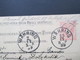 Österreich 1889 GA P 51 Weltvereinspostkarte Nach Barcelona Mit 6 Stempel. Retour / Zurück - Briefe U. Dokumente
