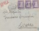 LETTERA 1938 SOMALIA 3X0,50 SERIE PITTORICA-TIMRO IAVELLO GIALLA E SIDAMA AREZZO MITTENTE GOVERNO GALLA E SIDAMA (RX112 - Somalia