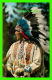 INDIENS DE L'AMÉRIQUE - A NORTH AMERICAN INDIAN IN TRADITIONAL HEAD-DRESS -  TRAVELTIME - - Indiens D'Amérique Du Nord