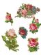 12  DECOUPIS  GAUFFRES  FLEURS - ROSES - - Fleurs