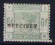 Great Britain SG  194 S Specimen Overprint MH/* Flz/ Charniere - Ungebraucht