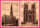 Delcampe - 12 Cp Bruxelles - Eglise Ste Gudule - Hôtel De Ville - Colonne - Grand'Place - Jardin - Tramway - Animée - NELS - THILL - Sets And Collections