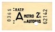 CARTE POSTALE FORME TICKET DE METRO RATP SERIE SHOPPING 31 DE 1970 - Métro