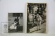 Vintage 1950's Two Photographs Of Child In A Goat Carriage And Minicar - Personas Anónimos