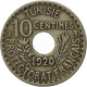 Tunisie, Muhammad Al-Nasir Bey, 10 Centimes, 1920, Paris, TTB, Nickel-Bronze - Tunisie