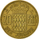 Monaco, Rainier III, 20 Francs, Vingt, 1951, TTB, Aluminum-Bronze, KM:131 - 1949-1956 Francos Antiguos