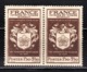 FRANCE 1944 - PAIRE Y.T. N° 668 - NEUFS** - Unused Stamps
