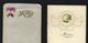 SET Of 2 Original Old MENUS Blank Paper- Embossed Gilded 19th Century - Menus
