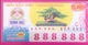 Vietnam Viet Nam Lottery 10,000 10000 Dong Issued In 2014 With Special Number Of 888888 / 2 Photo - Lottery Tickets