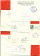 Kazakhstan.Four Envelopes Past The Mail. Tree Envelopes Registered. - Kazakhstan