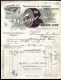 FACTURE OU LETTRE ANCIENNE DE PARIS- 1913- MANUFACTURE DE COURROIES- BELLE ILLUSTRATION BICOLORE- 2 SCANS- - Autres & Non Classés