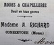 55 CONSENVOYE Mme A. RICHARD Mode & Chapellerie - Kleidung & Textil