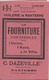 Catalogue Huilerie De Nanterre Fourniture Industrielle Usine Auto Vélo C Dazeville Peinture Vernis Extincteur Ect...1922 - Advertising