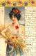 [DC11613] CPA - DONNA WOMAN FIORI FIENO FALCE - SERIE 366 - Non Viaggiata - Old Postcard - Non Classificati