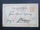 Österreich GA P 98 Illir. 1894 Stempel Fiume Nach München Hotel Roth.Nachporto! Blau Und Rotstift! - Briefe U. Dokumente