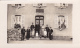 Carte Photo - Gendarmerie Nationale, Drapeaux Aux Fenêtres, Gendarmes Et Leurs Familles Sur Le Perron, Buches Sciées - A Identifier