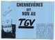 CHENNEVIERES LES LOUVRES --1989--Carte-Pétition "NON Au TGV"-Pas De TGV Dans Le Val D'Oise---cachet Dijon - 21 - Autres & Non Classés