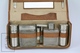 Vintage Leather Shaving Travel Set With Safety Razor, Blades And Crystal Pots - Other & Unclassified