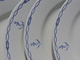 Delcampe - LOT 6 ASSIETTES PLATES MARINE NATIONALE  Décor  CABLE BLEU  - OFFICIER MARINIER  #.2 - Maritieme Decoratie