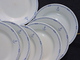 Delcampe - LOT 6 ASSIETTES PLATES MARINE NATIONALE  Décor  CABLE BLEU  - OFFICIER MARINIER  #.2 - Maritieme Decoratie