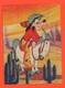 Goofy In Wild West Cp 3D Viaggiata 1972 Pippo Disney - Disneyworld