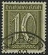 Dt. Reich 178 O, 1922, 10 Pf. Braunoliv, Wz. 2, Pracht, Fotobefund Weinbuch, Mi. 240.- - Used Stamps