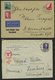 LOTS 1936/40, Land-Wasser-Zepp-Schwimmauto-Werkstatt Darmstadt Von Hanns Trippel, 4 Verschiedene Belege, Meist Pracht - Used Stamps