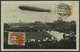 ZULEITUNGSPOST 54 BRIEF, Österreich: 1930, Landungsfahrt Nach Bonn, Prachtkarte - Zeppelins