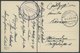 FELDPOST I.WK 1917, Feldpost-Ansichtskarte (Deutsche Truppen Am Hafenplatz In Libau) Mit Violettem Briefstempel KAISERLI - Gebraucht