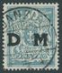 DIENSTMARKEN D 36 O, 1923, 50 M. Mittelgrünlichblau, Zeitgerechte Entwertung DANZIG 3, Pracht, Fotoattest Soecknick, Mi. - Autres & Non Classés