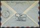 DEUTSCHE LUFTHANSA 34 BRIEF, 8.6.1955, Hamburg-New York, Frankiert Mit Komplettem Satz - Used Stamps