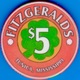 $5 Casino Chip. Fitzgeralds, Tunica, MS. Tyson Training Camp. K87. - Casino