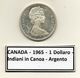 Canada - 1965 - 1 Dollaro - Indiani In Canoa - Argento - (MW1183) - Canada