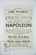 1955 Cinema/ Movie Advertising Leaflet - Napoléon - Raymond Pellegrin,  Daniel Gélin,  Orson Welles - Cinema Advertisement