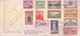 NEW ZEALAND : REGISTERED FIRST DAY COVER : 01-04-1946 : PEACE ISSUE : COMPLETE SET OF 11v : SENT TO INDIA VIE AIRMAIL - Lettres & Documents