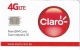 DMR-GSM : CL02 CLARO  4GLTE NanoSIM Card V05.00LTE MINT - Dominicana