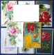 CPA Lot 8 X Litho RELIEF DORURE Illustrateur HAMEL BRASCH  Klein KOPAL EAS K.F. THEME FLEUR  ROSE SEULE En MEDAILLON - Collezioni E Lotti