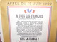 APPEL DU 18 JUIN 1940 AFFICHE 30 EME ANNIVERSAIRE SERVICE D ACTION CIVIQUE - Manifesti