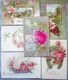 CPA Lot 6 X Litho RELIEF Illustrateur BRASCH  Klein KOPAL EAS KF VOEUX THEME FLEUR  ROSE FANTAISIE MEDAILLON - Colecciones Y Lotes