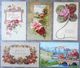 CPA Lot 6 X Litho RELIEF ART NOUVEAU Illustrateur Klein KOPAL E.A.S. THEME VOEUX LANGAGE FLEUR ROSE - Collections & Lots