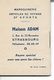Petit Almanach Année 1956. Publicité Maison Adam Strasbourg. - Petit Format : 1941-60