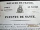 Royaume De FRANCE - 1838 PATENTE DE SANTE - Port De SAINT-MALO - Bateau Pour Aller à Montevideo -ville N'existe épidémie - Historical Documents