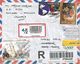 Colombia 2010 Envigado Naval Battle Bank Christmas Returned Registered Cover From Zürich Switzerland - Colombia