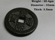 Ancient China Qing Dynasty Coin Charm Token Unknown Unchecked 33mm - Chine