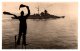 15443   German  Nazi  Navy Ship, Sailor Signaling From Submarine - Guerre 1939-45