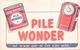 Buvard  " Piles Wonder " ( Pliures, Rousseurs ) 21 X 13.5 Cm - Piles