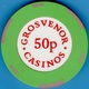 50p Casino Chip. Grosvenor, Multiple Locations, U.K. L19. - Casino